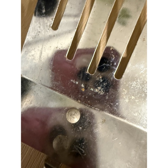 Grilling Spatula Stainless Steel Made In Taiwan Wood Handle Vintage 17" - Picture 5 of 7